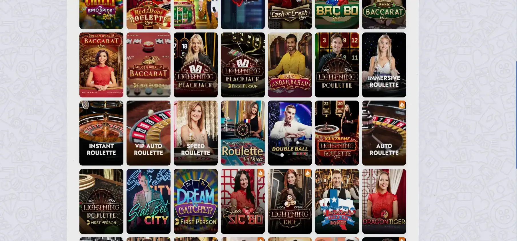 Интерфейс игрового зала Rox casino слоты